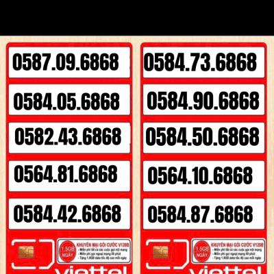 SIM VIETTEL DẠNG 6868